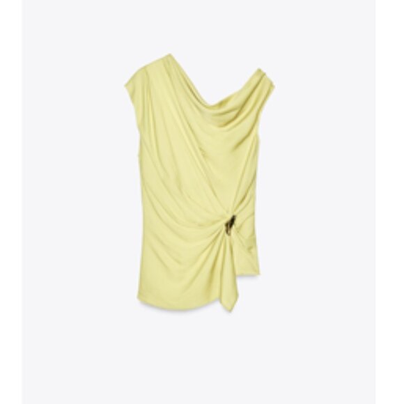 ZARA HARDWARE SATIN EFFECT TOP - Picture 1 of 1